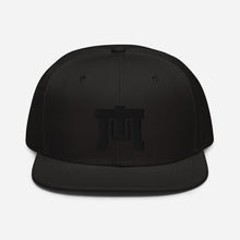 Load image into Gallery viewer, MACHINE UNLIMITED: Black Logo Snapback Hat
