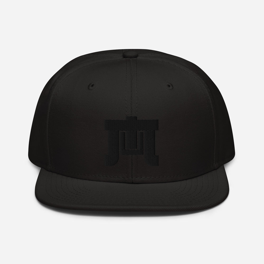 MACHINE UNLIMITED: Black Logo Snapback Hat