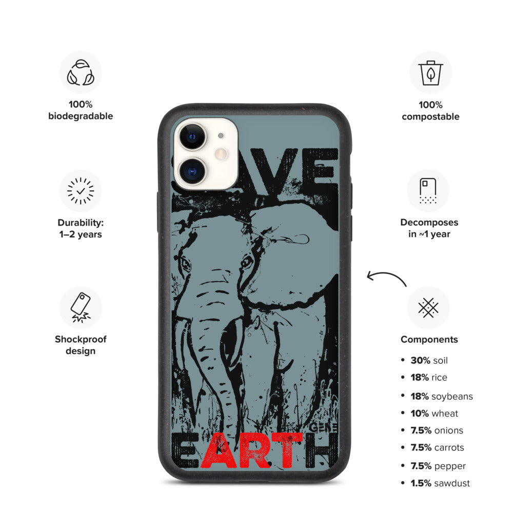 'SAVE EARTH' Biodegradable phone case
